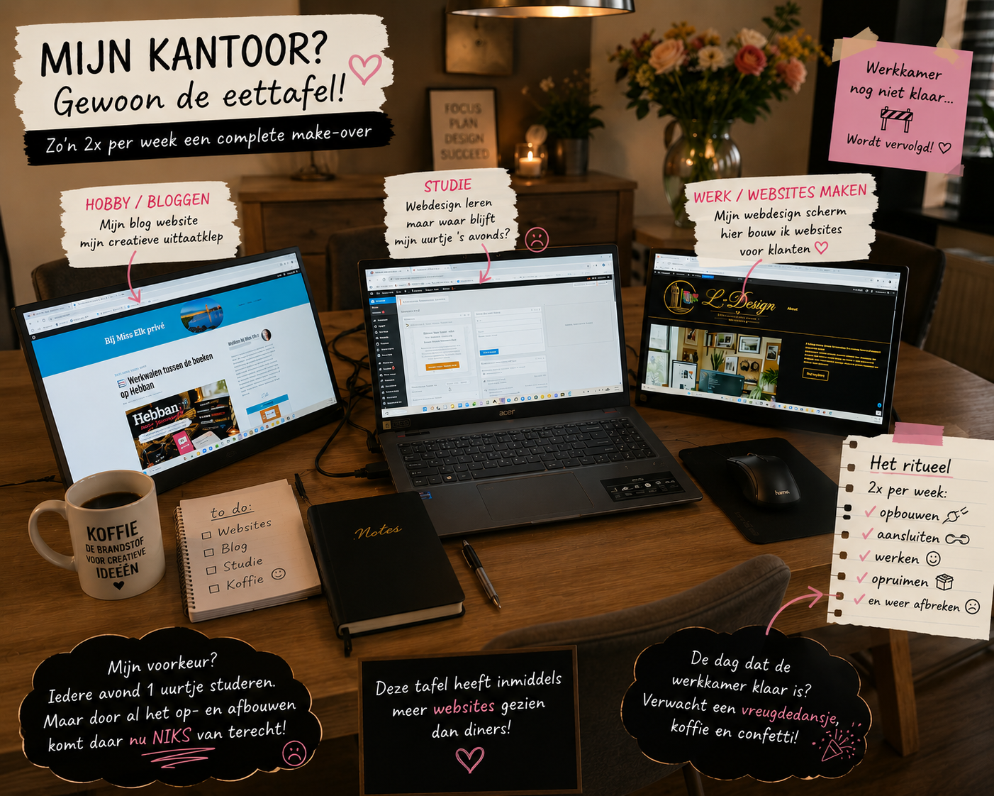 Werken aan de eettafel 💻